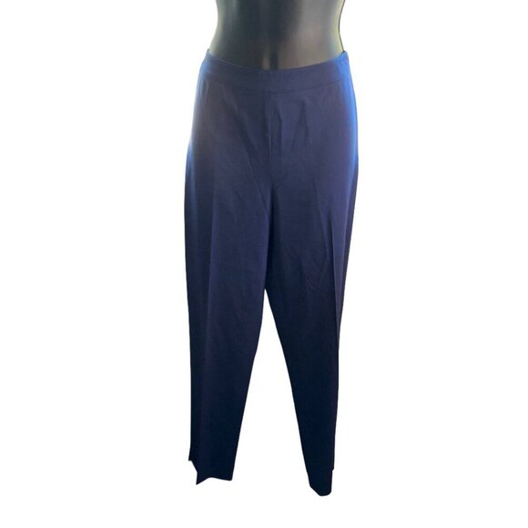 Lafayette 148 NY Finesse Crepe Bleecker Pant Side Zip Ankle Length Womens Size 6 - Picture 2 of 9